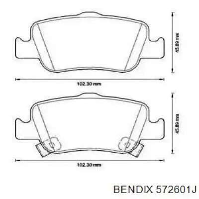 Купити 572601J Jurid/Bendix Задні колодки