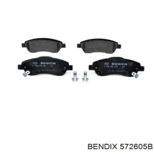Передні тормозні колодки 572605B Jurid/Bendix