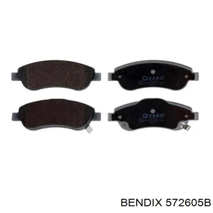 572605B Jurid/Bendix колодки гальмівні передні, дискові