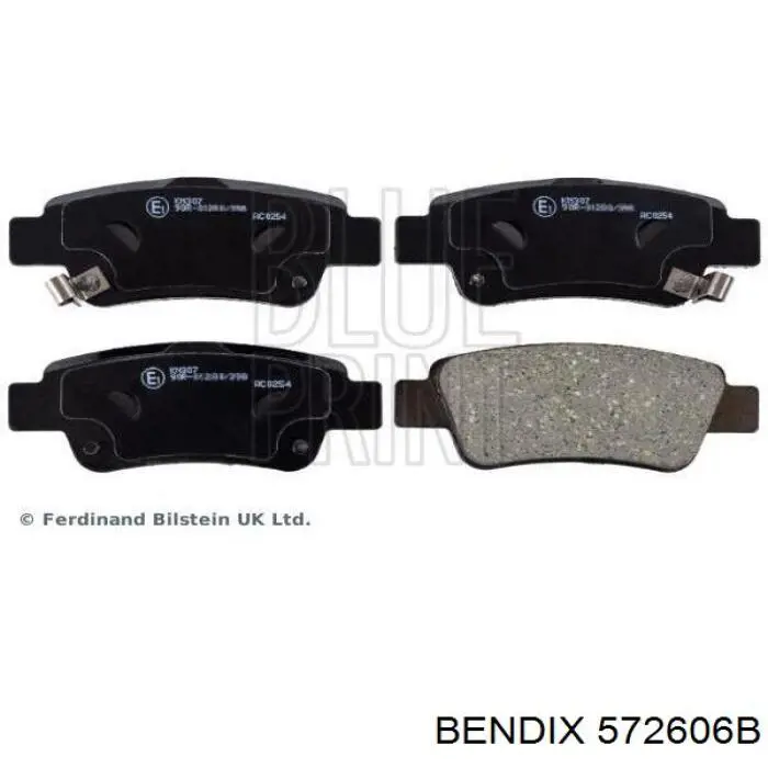 572606B Jurid/Bendix Колодки гальмівні задні, дискові