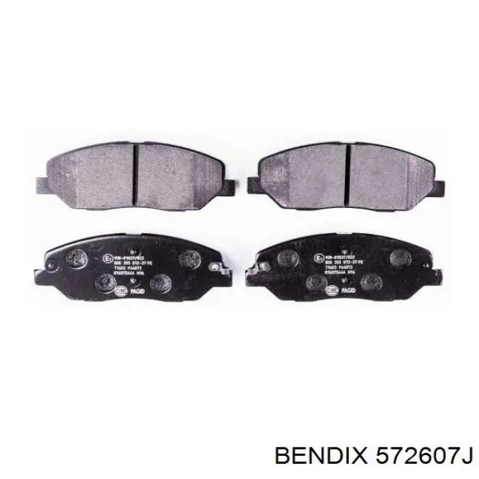 Гальмівні колодки Jurid/Bendix 572607J ціна, від 28.41 USD