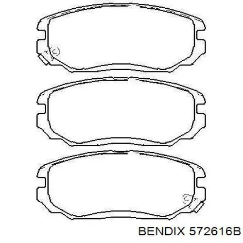 Купити 572616B Jurid/Bendix Колодки гальмівні передні, дискові