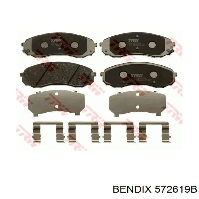 Гальмівні колодки Jurid/Bendix 572619B ціна, від 26.58 USD
