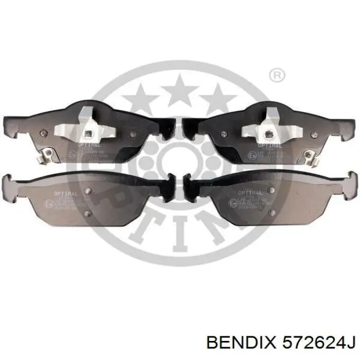 Передні тормозні колодки 572624J Jurid/Bendix