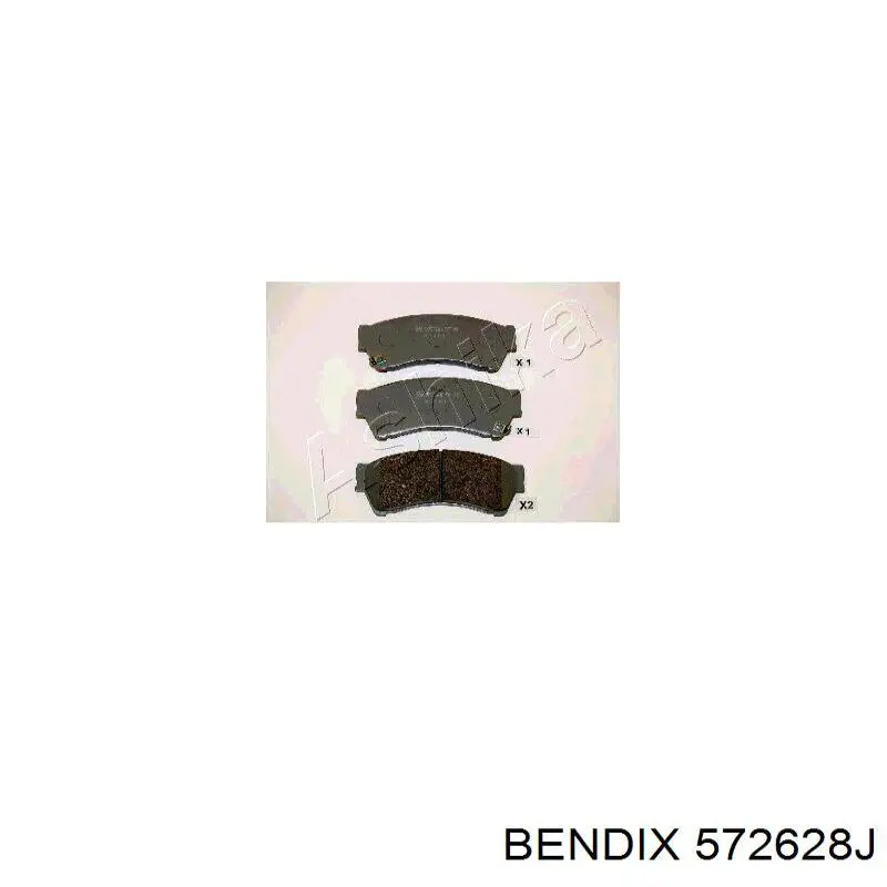 Задні гальмівні колодки Jurid/Bendix 572628J ціна, від 31.30 USD