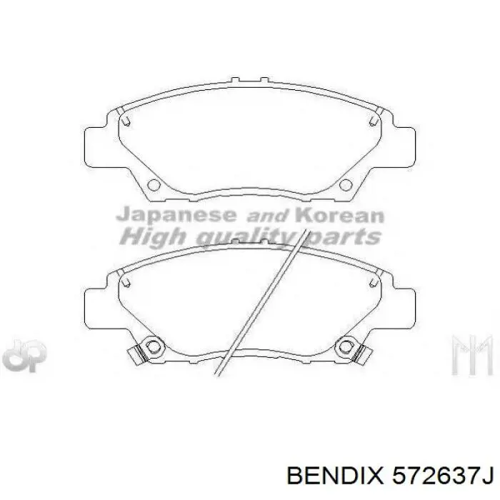 Купити 572637J Jurid/Bendix Колодки гальмівні передні, дискові