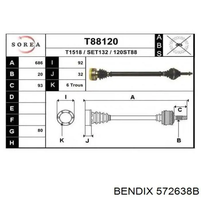 Купити 572638B Jurid/Bendix Колодки гальмівні передні, дискові