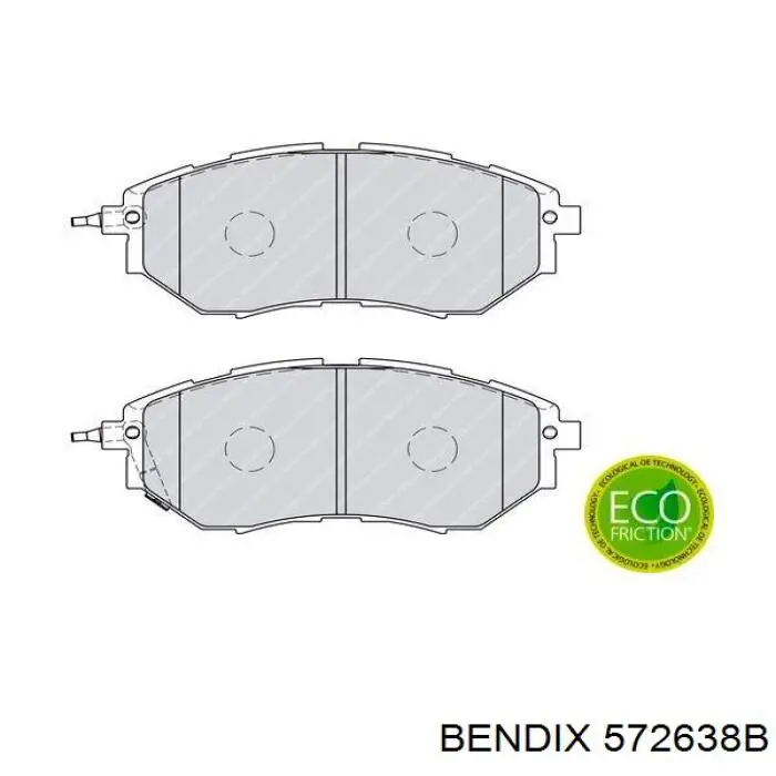 Гальмівні колодки Jurid/Bendix 572638B ціна, від 26.78 USD