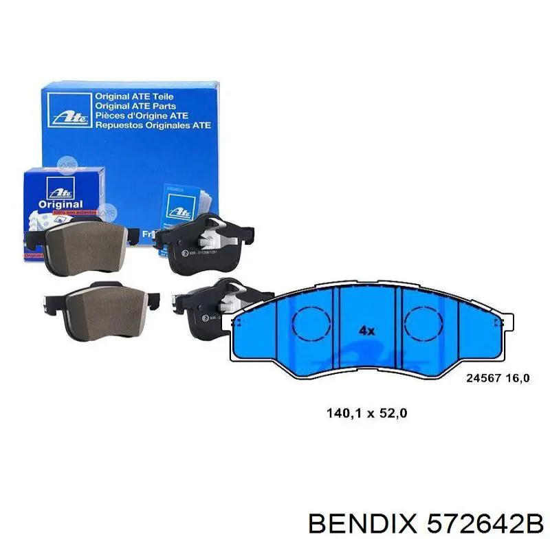 Гальмівні колодки Jurid/Bendix 572642B ціна, від 18.24 USD