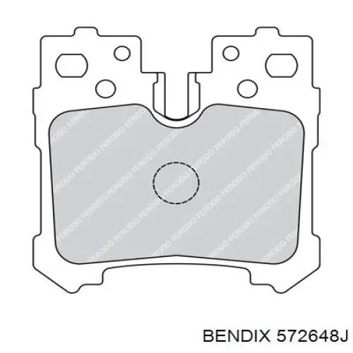 Задні гальмівні колодки 572648J Jurid/Bendix