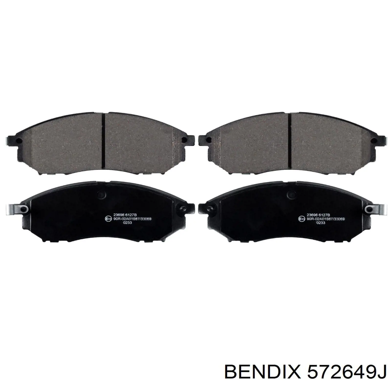 Передні тормозні колодки 572649J Jurid/Bendix