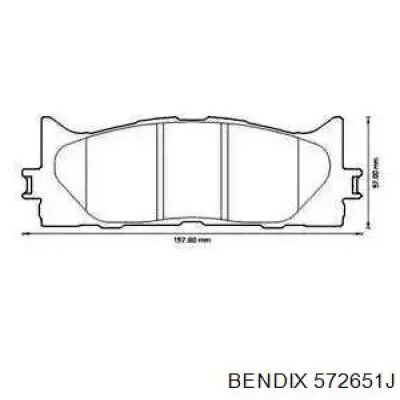 572651J Jurid/Bendix Передні гальмівні колодки