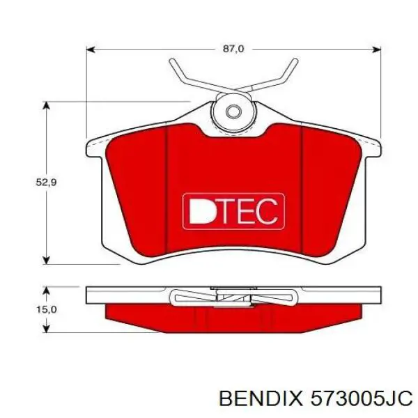 Задні гальмівні колодки Jurid/Bendix 573005JC ціна, від 19.38 USD