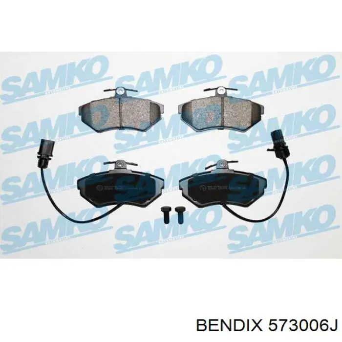 Передні тормозні колодки 573006J Jurid/Bendix