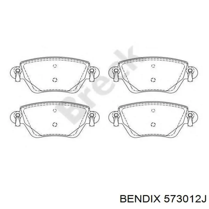 Купити 573012J Jurid/Bendix Задні колодки