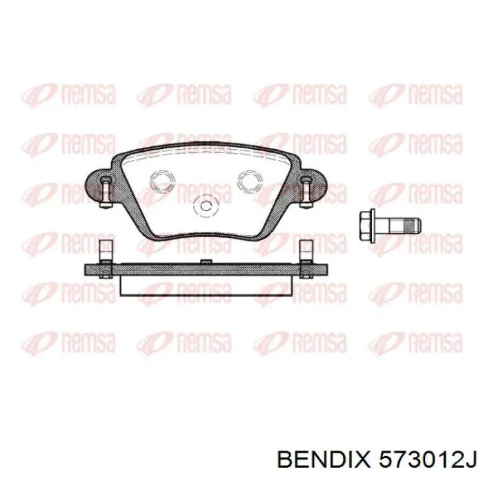Задні дискові колодки Jurid/Bendix 573012J