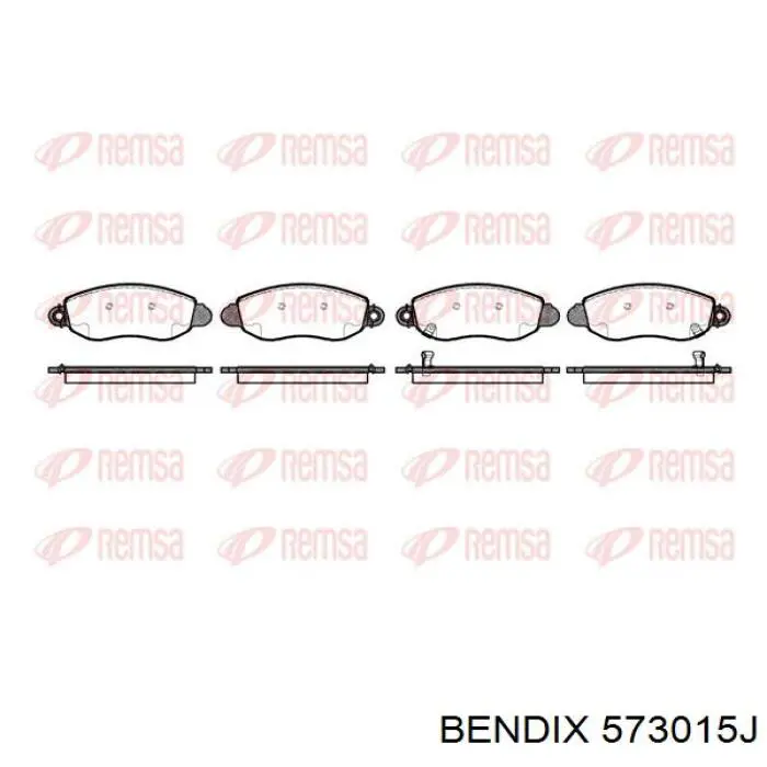 Передні тормозні колодки 573015J Jurid/Bendix