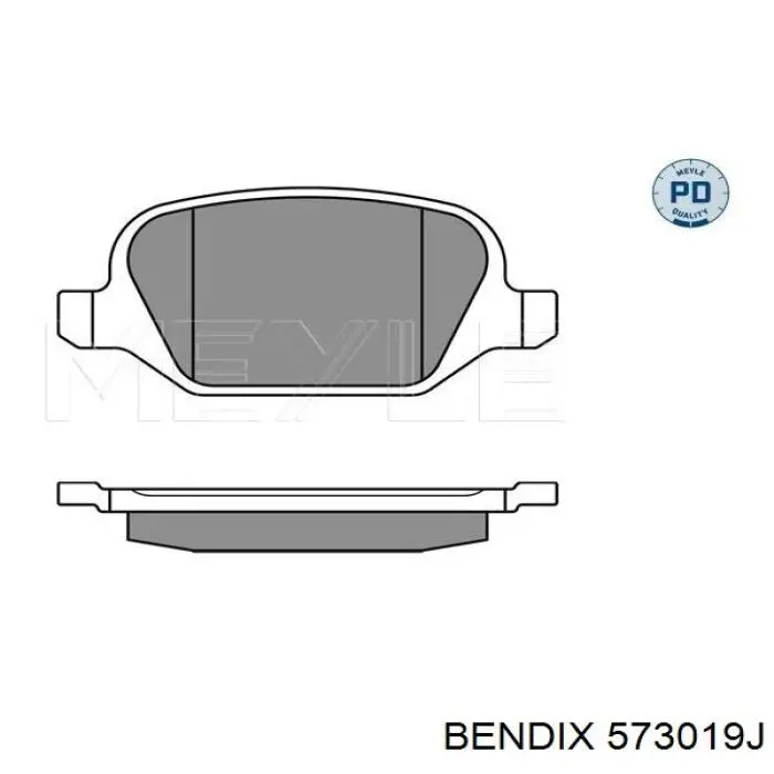 573019J Jurid/Bendix Колодки гальмівні задні, дискові