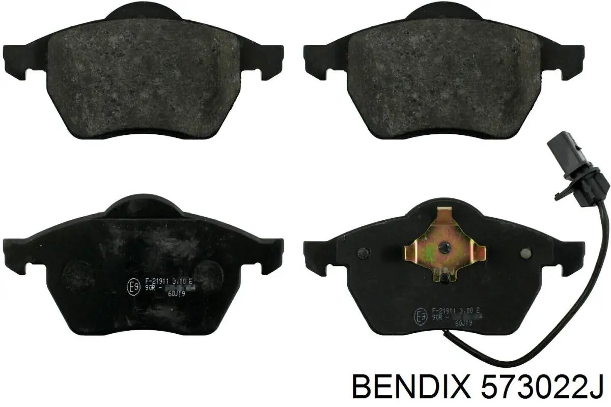 573022J Jurid/Bendix колодки гальмівні передні, дискові