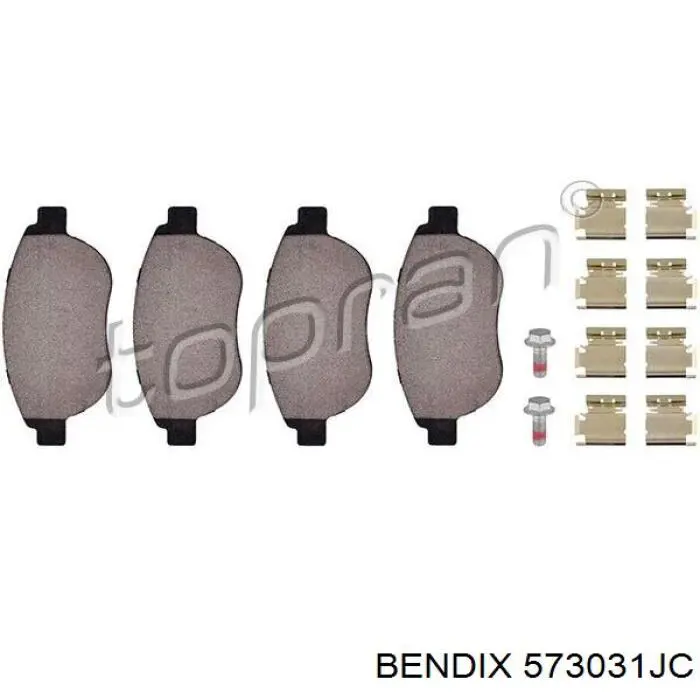 573031JC Jurid/Bendix колодки гальмівні передні, дискові