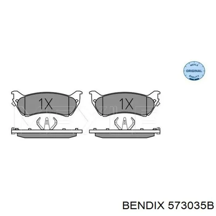 573035B Jurid/Bendix Колодки гальмівні задні, дискові