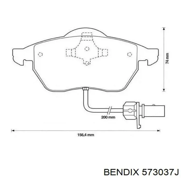 Передні тормозні колодки 573037J Jurid/Bendix
