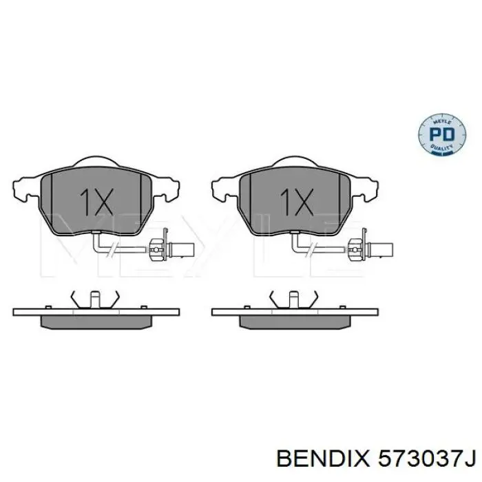 Тормозні колодки Jurid/Bendix 573037J