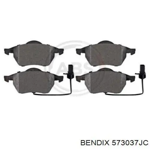 Передні тормозні колодки 573037JC Jurid/Bendix