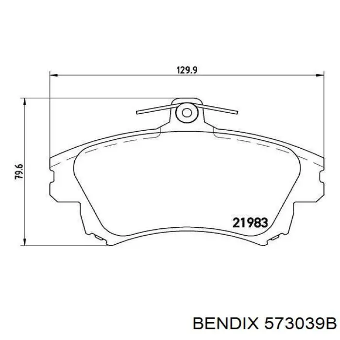 573039B Jurid/Bendix Передні гальмівні колодки