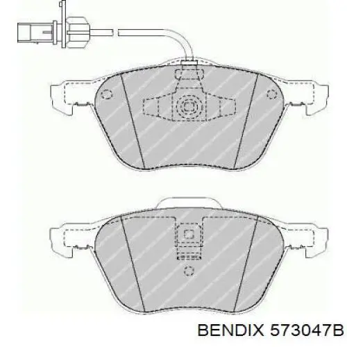 Гальмівні колодки Jurid/Bendix 573047B ціна, від 48.04 USD