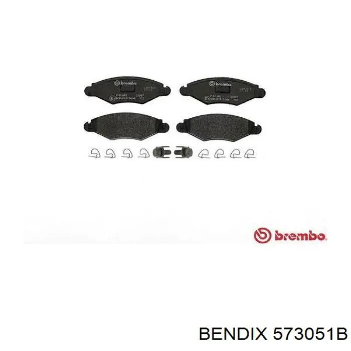 573051B Jurid/Bendix Передні гальмівні колодки