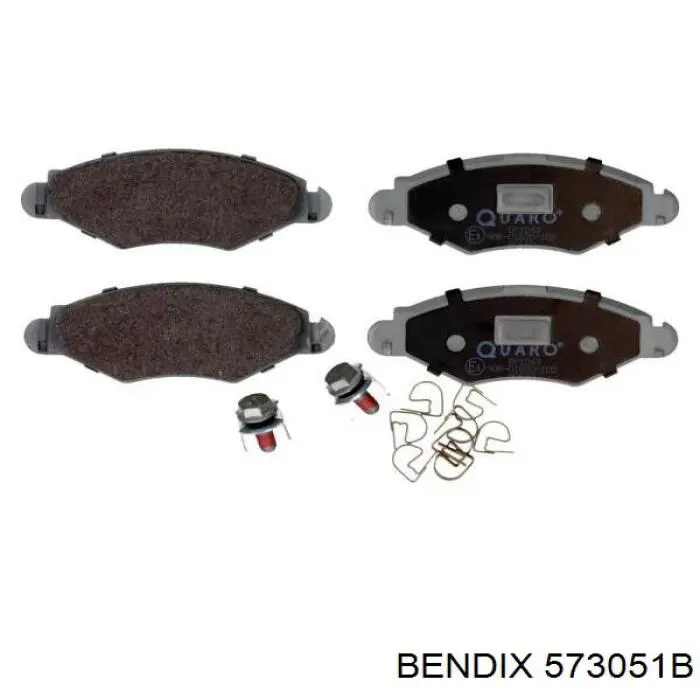 573051B Jurid/Bendix колодки гальмівні передні, дискові