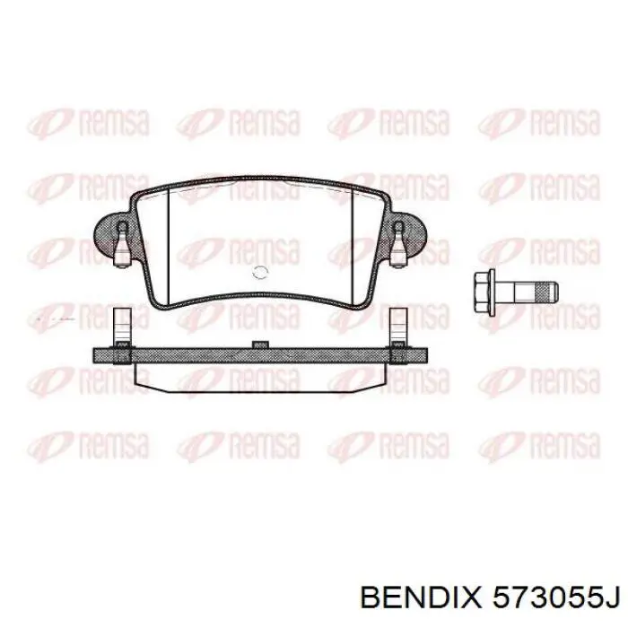 Задні гальмівні колодки 573055J Jurid/Bendix