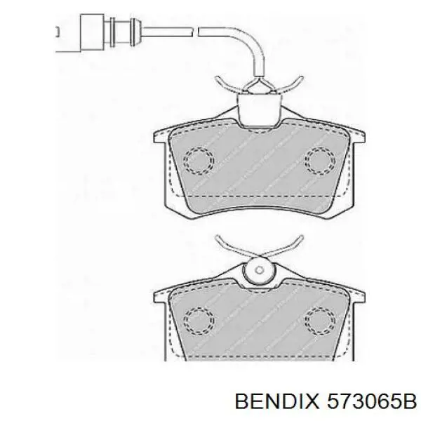 573065B Jurid/Bendix Колодки гальмівні задні, дискові