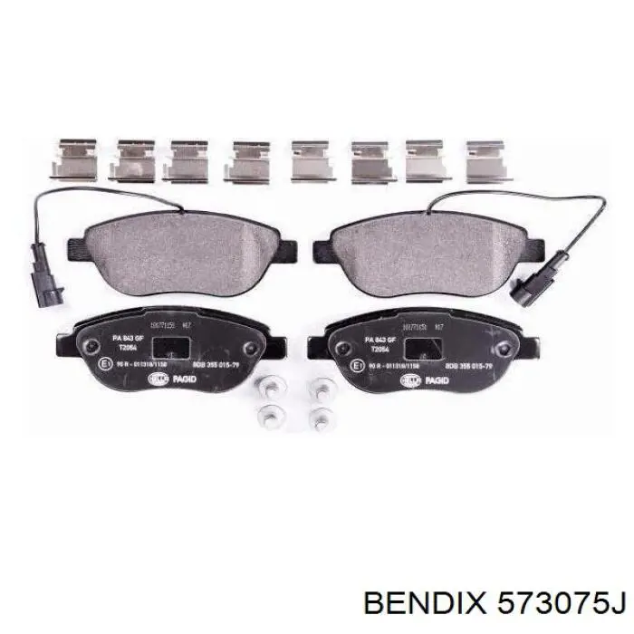 Передні тормозні колодки 573075J Jurid/Bendix