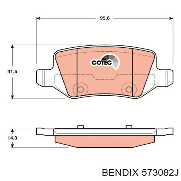 573082J Jurid/Bendix Колодки гальмівні задні, дискові