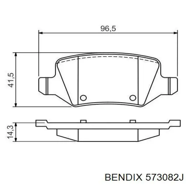 Задні дискові колодки Jurid/Bendix 573082J