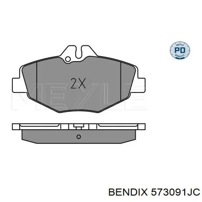 573091JC Jurid/Bendix колодки гальмівні передні, дискові