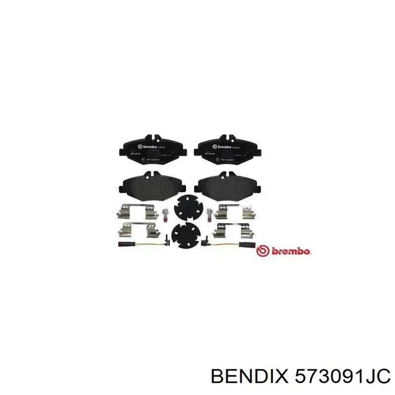 Тормозні колодки Jurid/Bendix 573091JC
