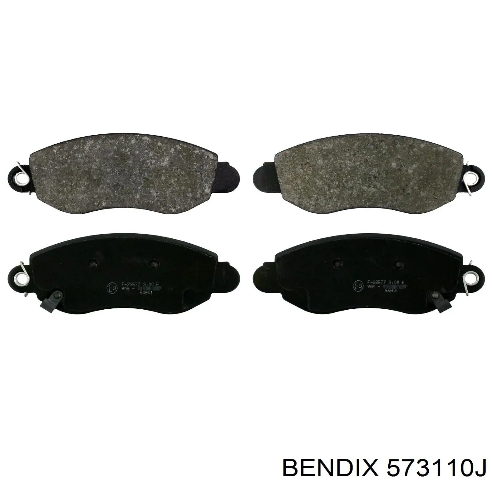 573110J Jurid/Bendix колодки гальмівні передні, дискові