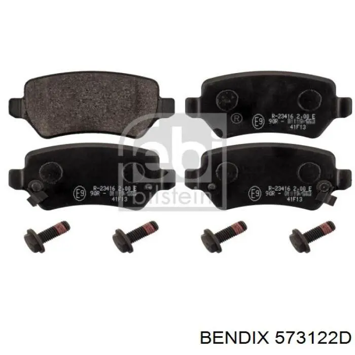 Задні гальмівні колодки 573122D Jurid/Bendix
