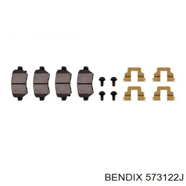 Купити 573122J Jurid/Bendix Задні колодки