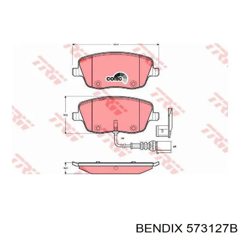 Передні тормозні колодки 573127B Jurid/Bendix