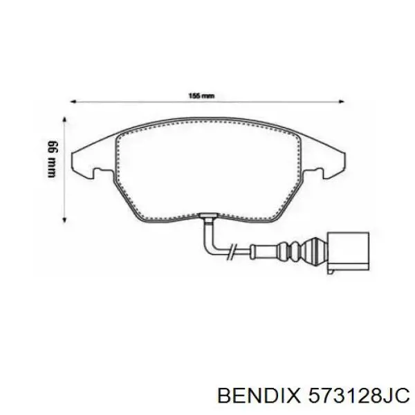 Тормозні колодки Jurid/Bendix 573128JC