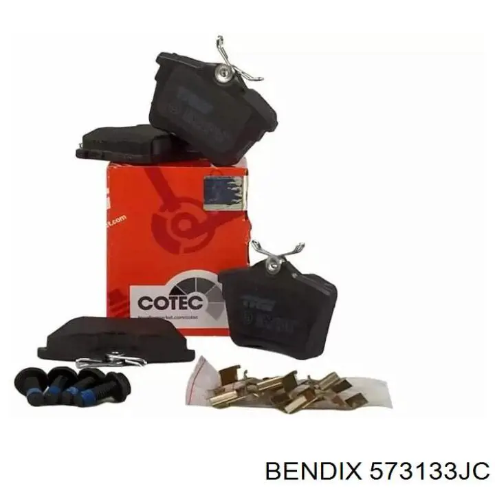 Задні дискові колодки Jurid/Bendix 573133JC