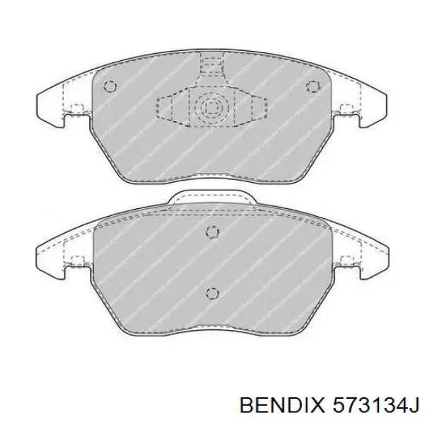 573134J Jurid/Bendix Передні гальмівні колодки