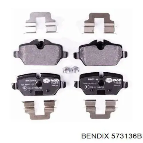 Купити 573136B Jurid/Bendix Задні колодки