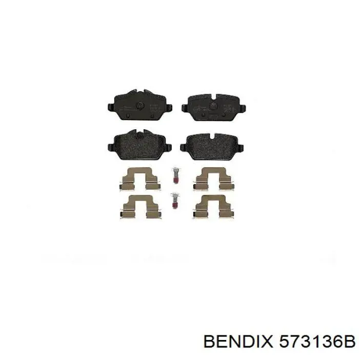 Задні дискові колодки Jurid/Bendix 573136B