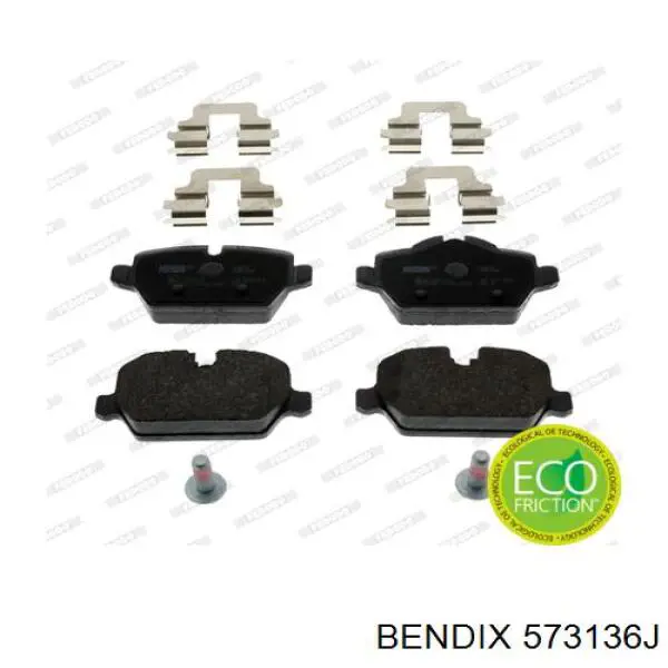 Купити 573136J Jurid/Bendix Задні колодки