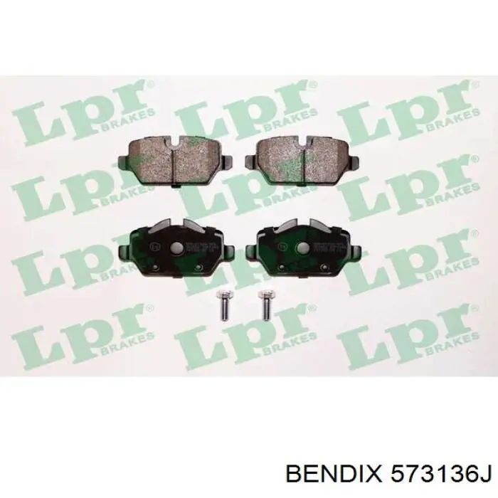 Задні гальмівні колодки 573136J Jurid/Bendix